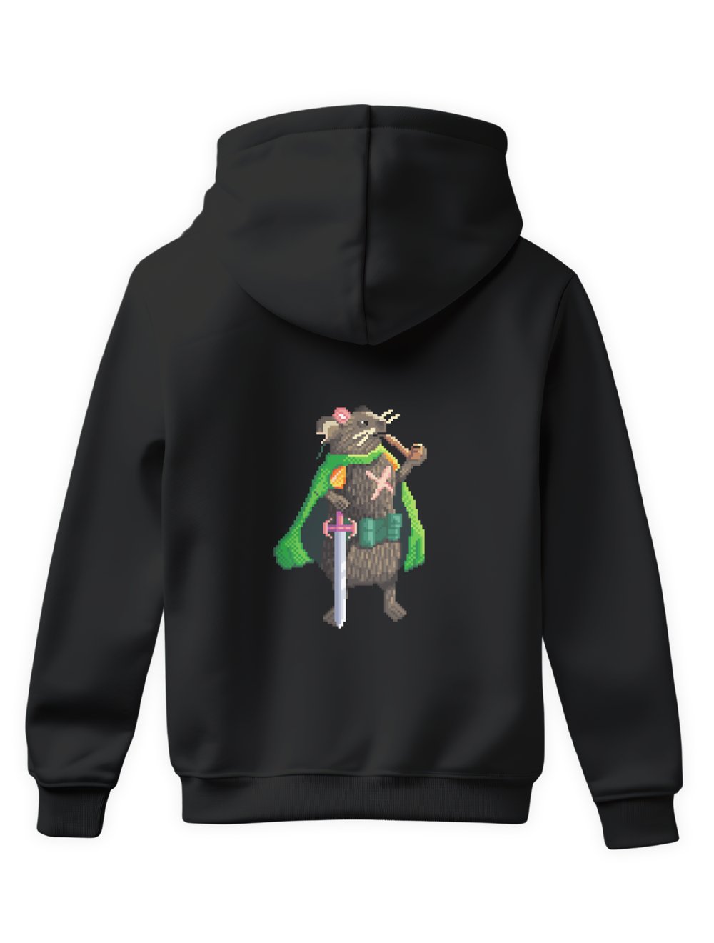 Knight Rat Hoodie Sırt Baskı