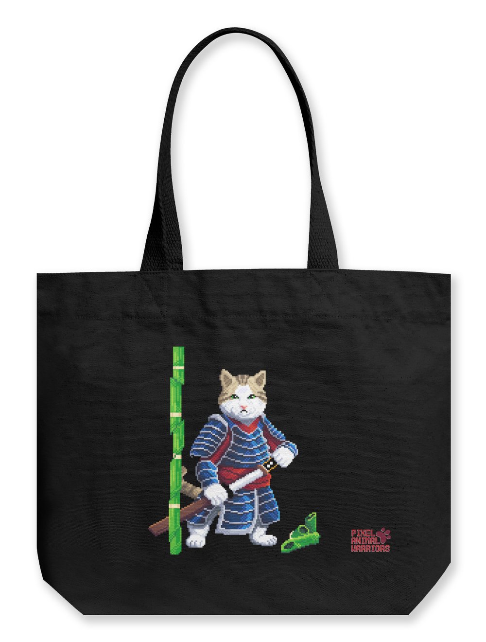 Samurai Cat Kanvas Çanta