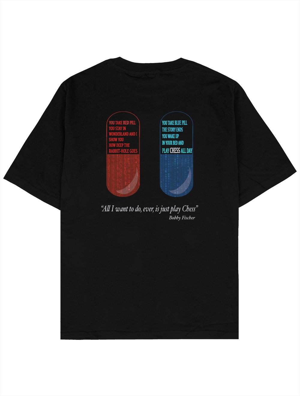 SatranChess Matrix Oversize TShirt Sırta Baskı