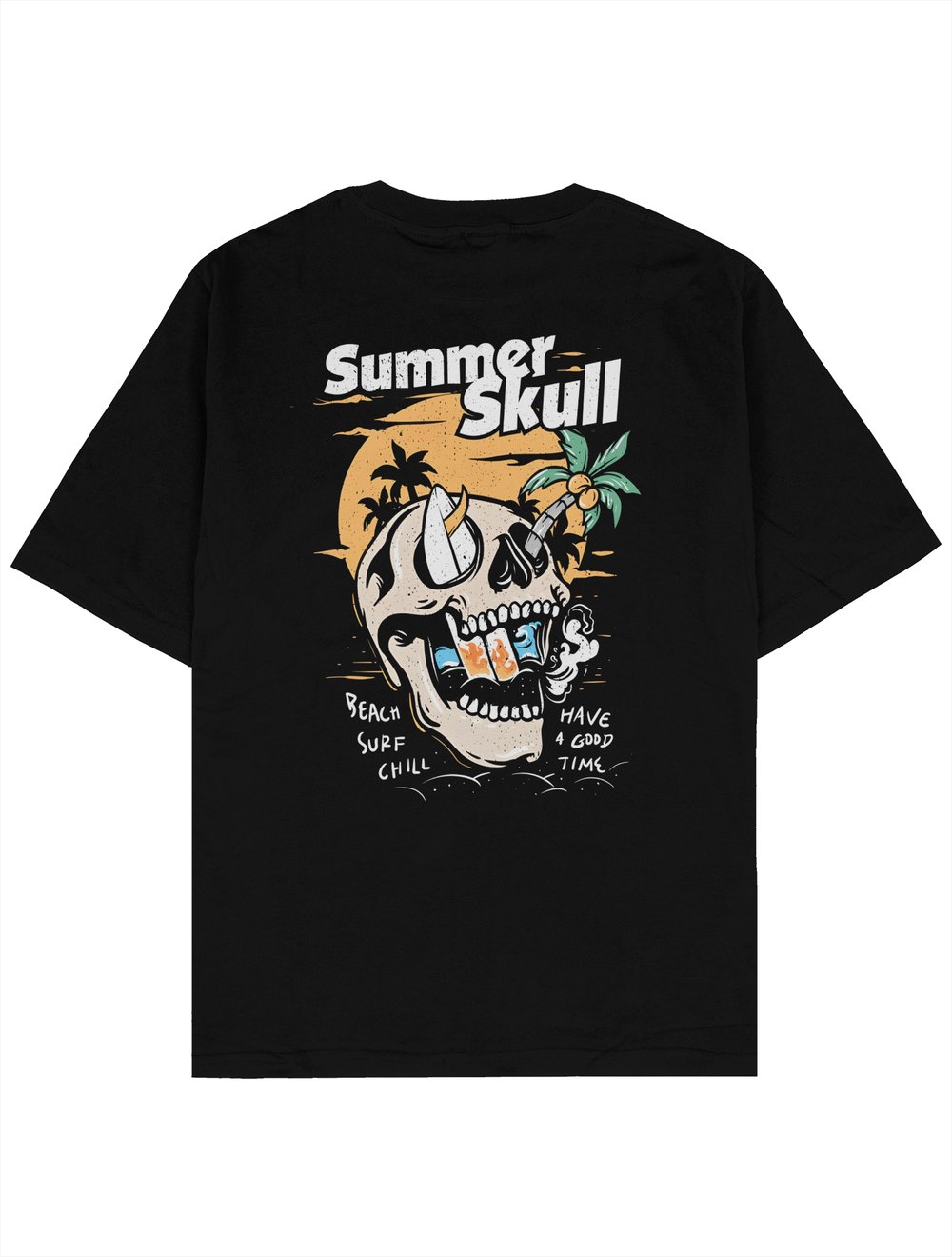 Summer Skull Oversize T-Shirt