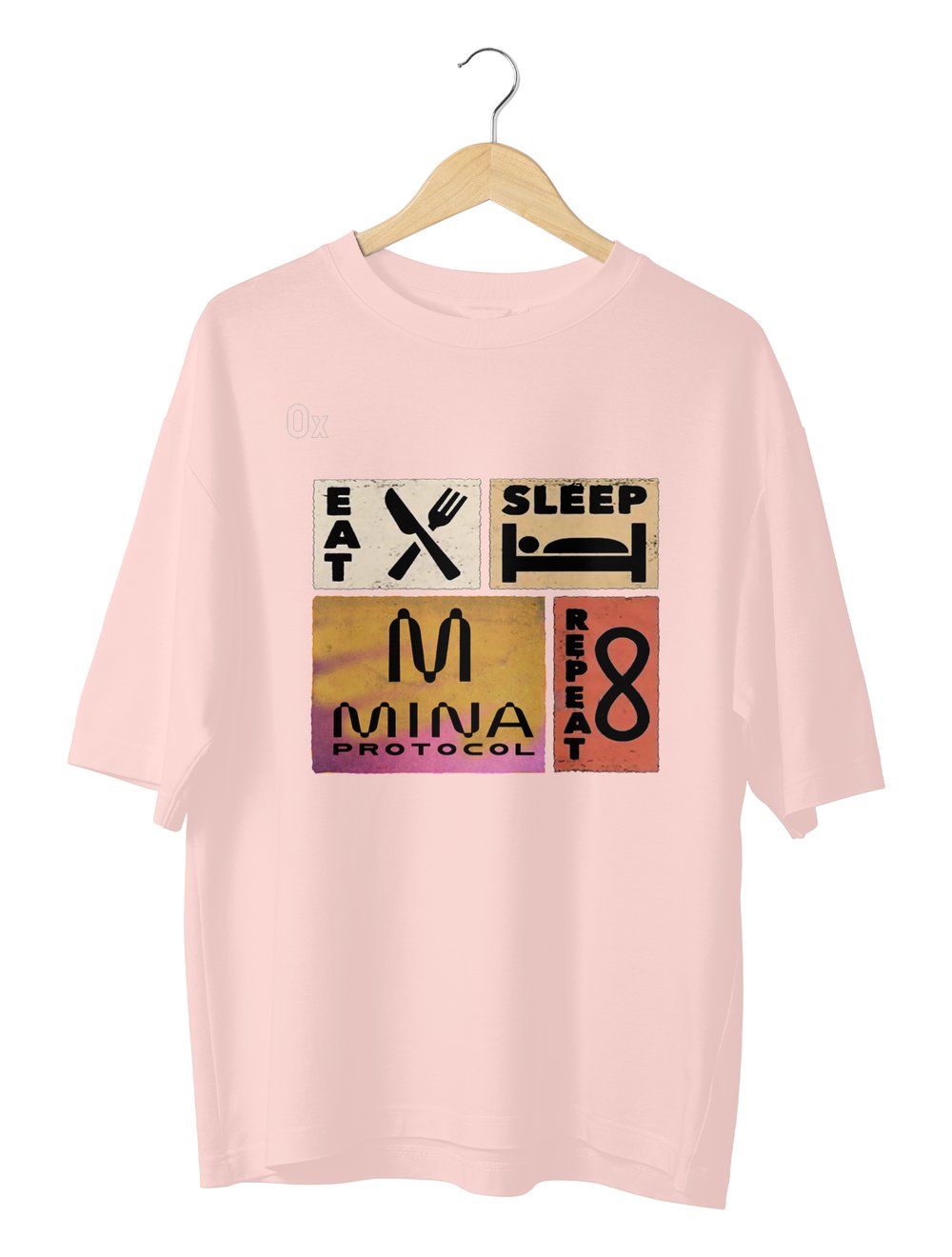 Mina Eat Sleep Repeat Unisex Oversize T-Shirt