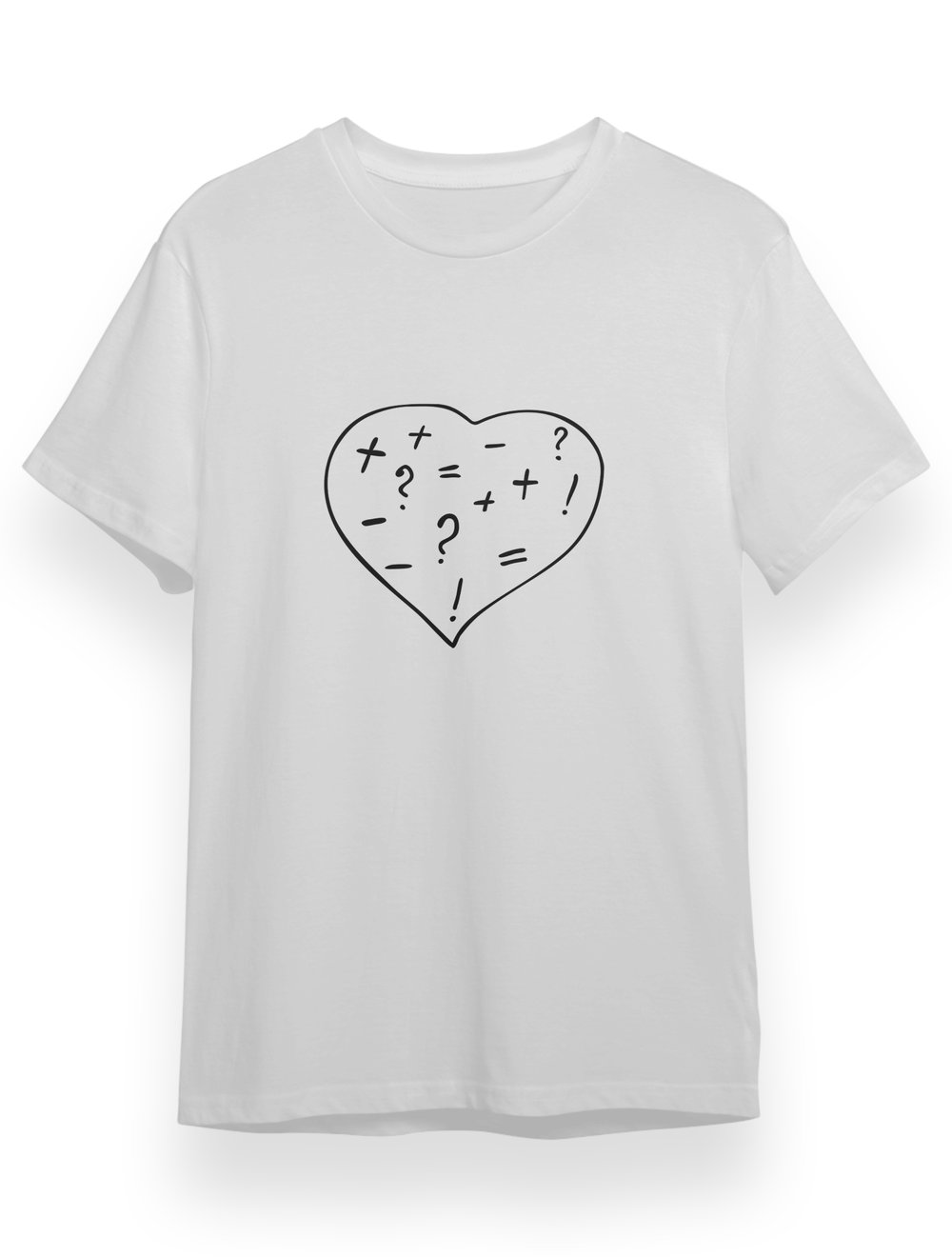Matematik Giyim TShirt Kalpli