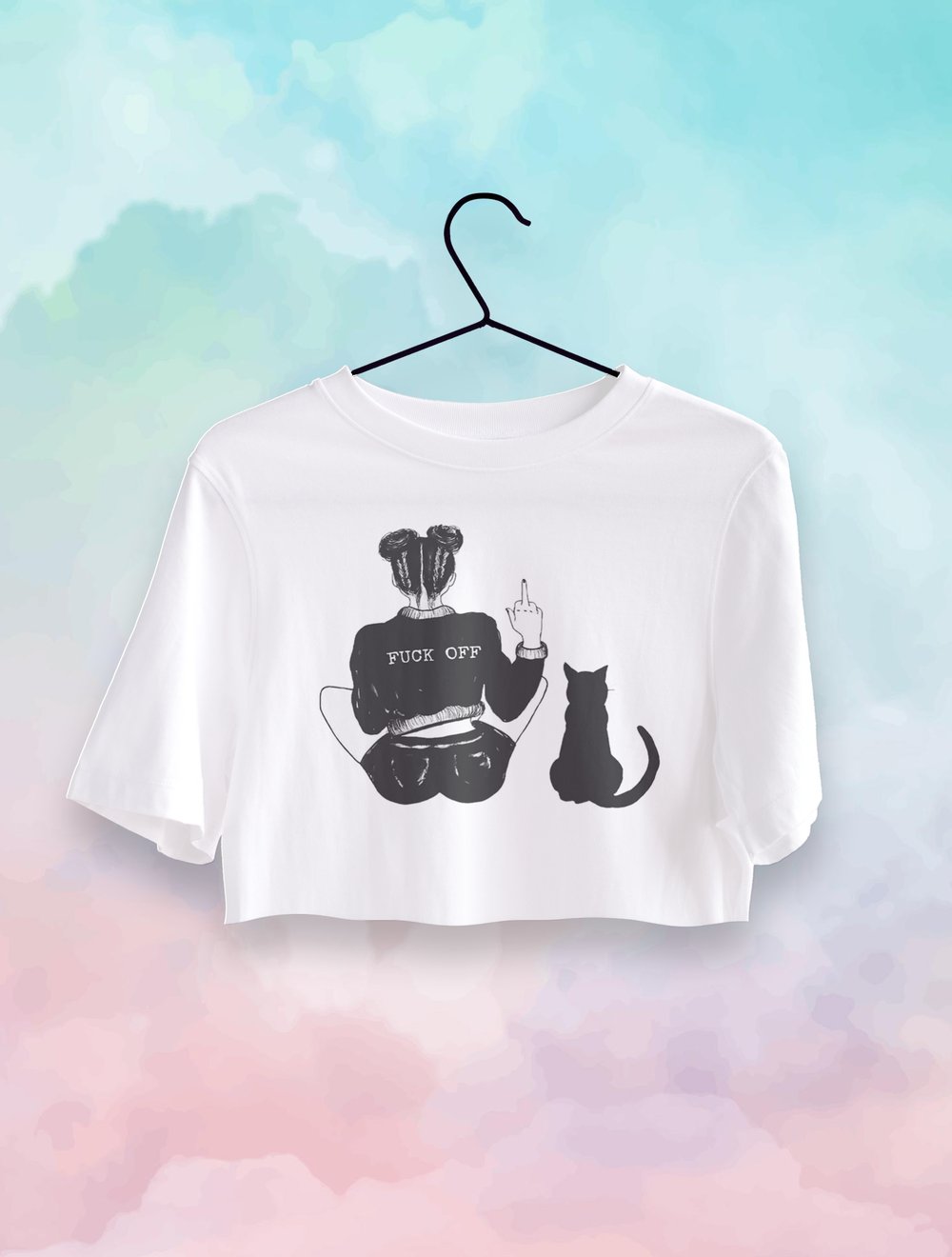 Cat & Girl Crop Top