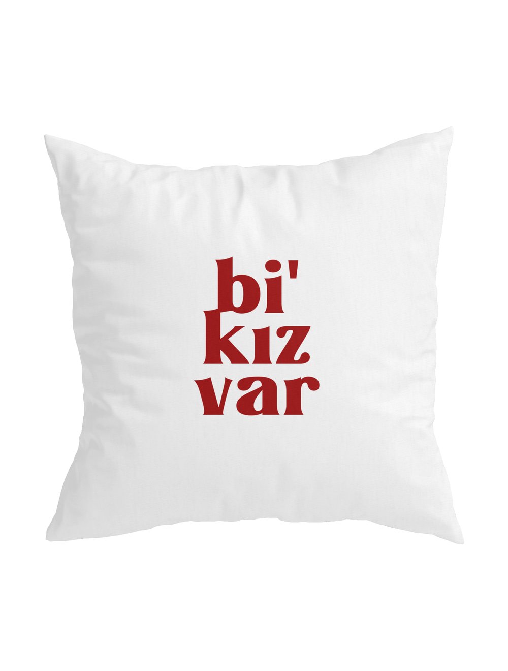 Bi Yastık Var Kırmızı