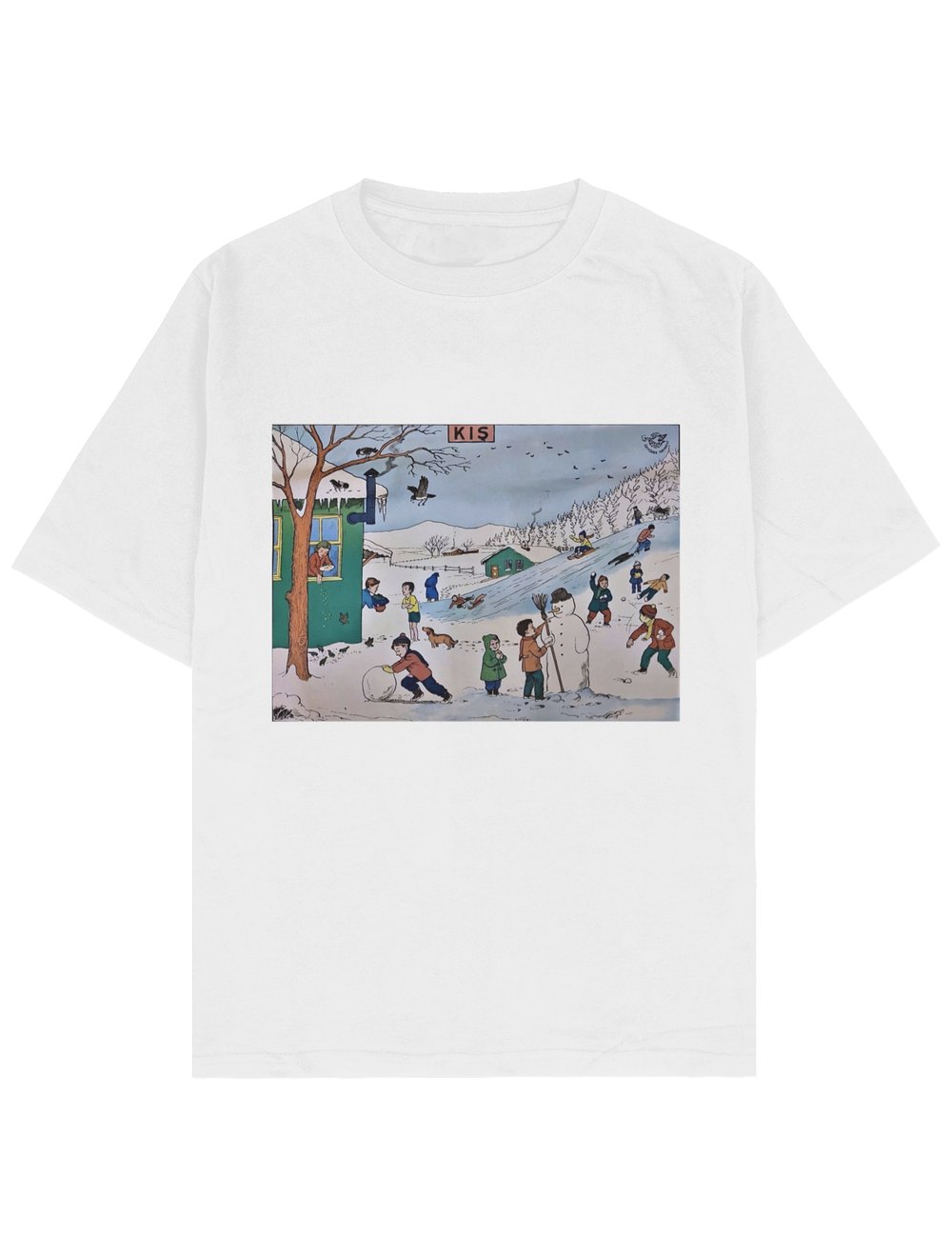 Nostalji Kış Oversize T-Shirt 1241817