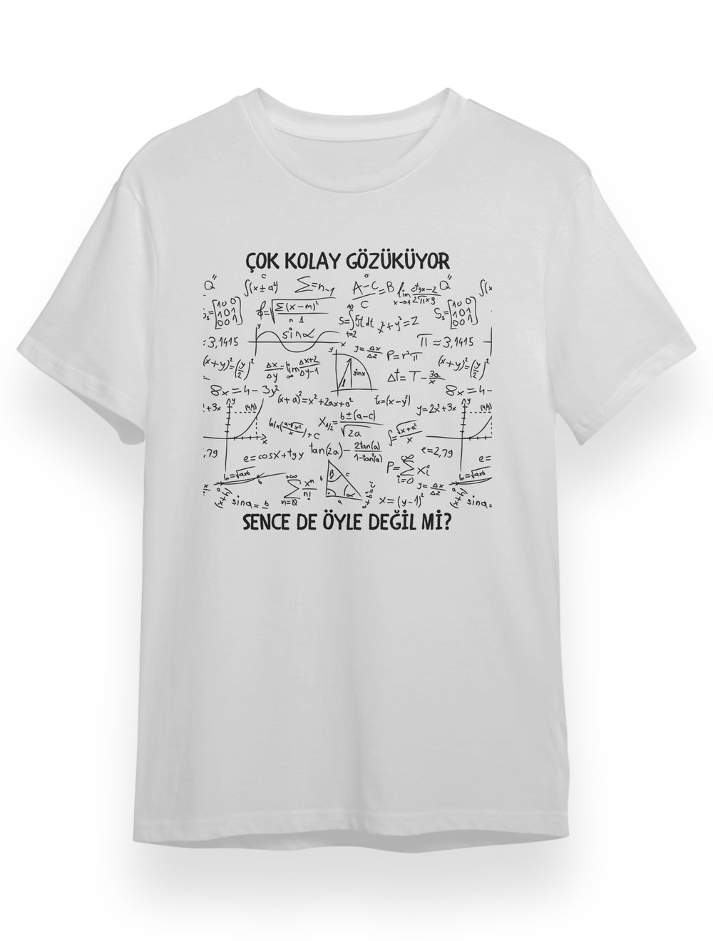 Matematik Giyim TShirt Çok Kolay Gözüküyor