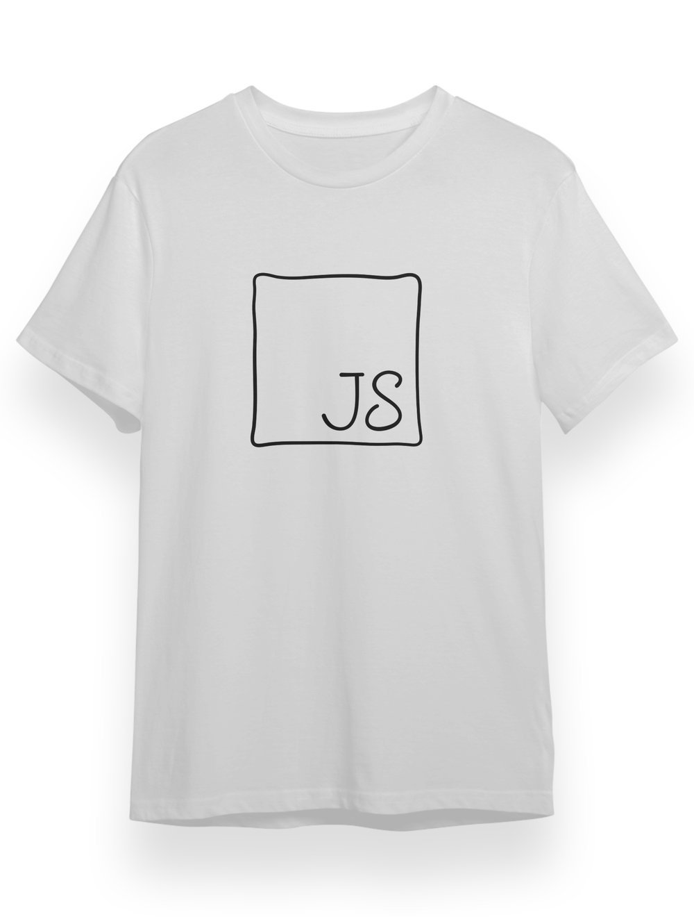 Javascript Baskılı Beyaz Yazılımcı T-shirt