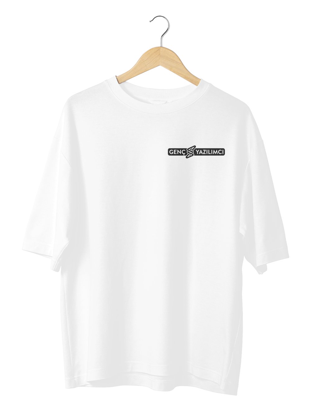 Genç Yazılımcı Logolu Unisex Oversize Tshirt
