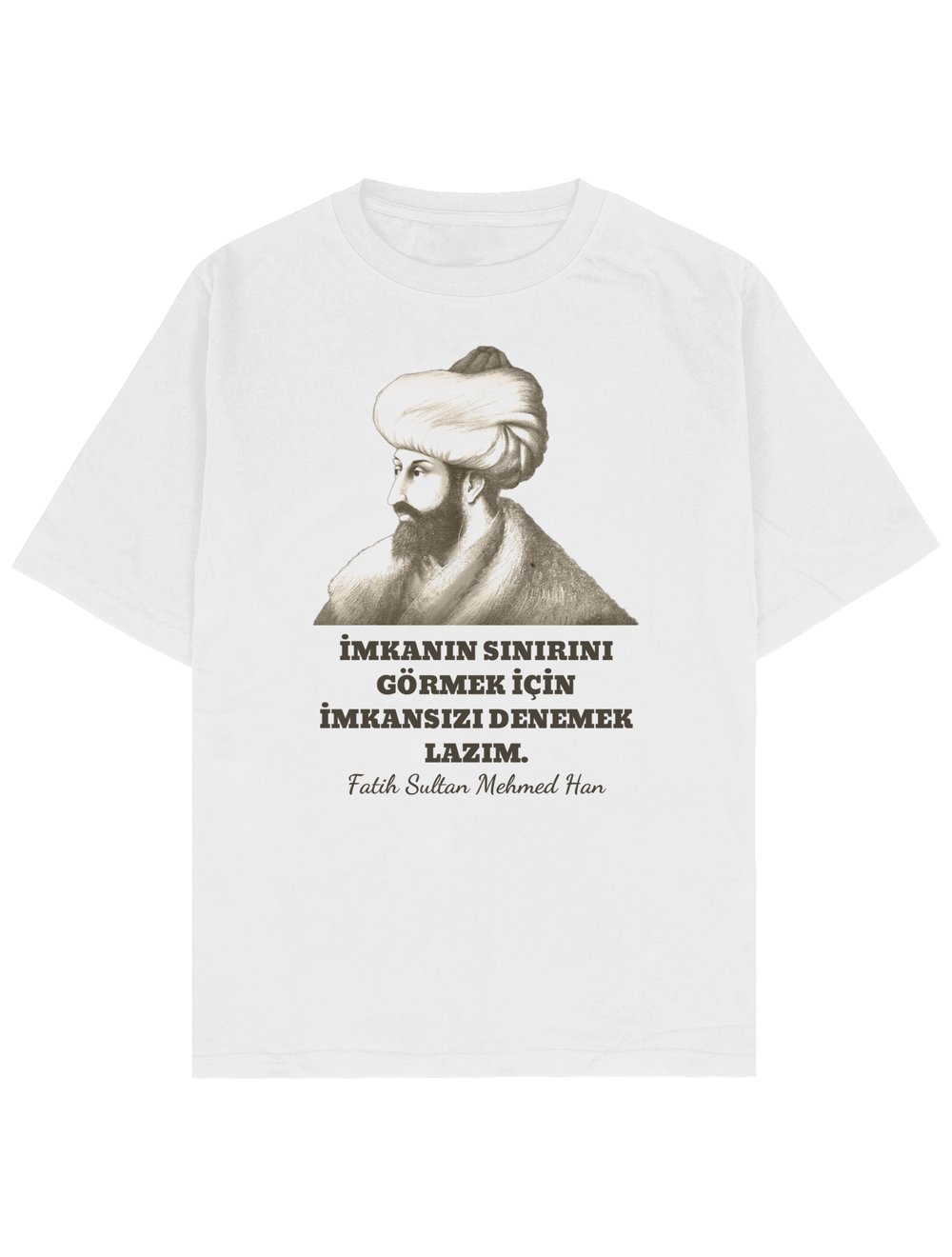 Fatih Sultan Mehmed Han TShirt Beyaz