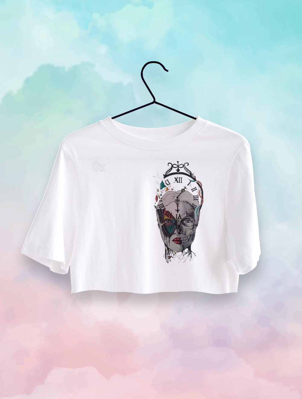 Butterfly Clock Crop Top