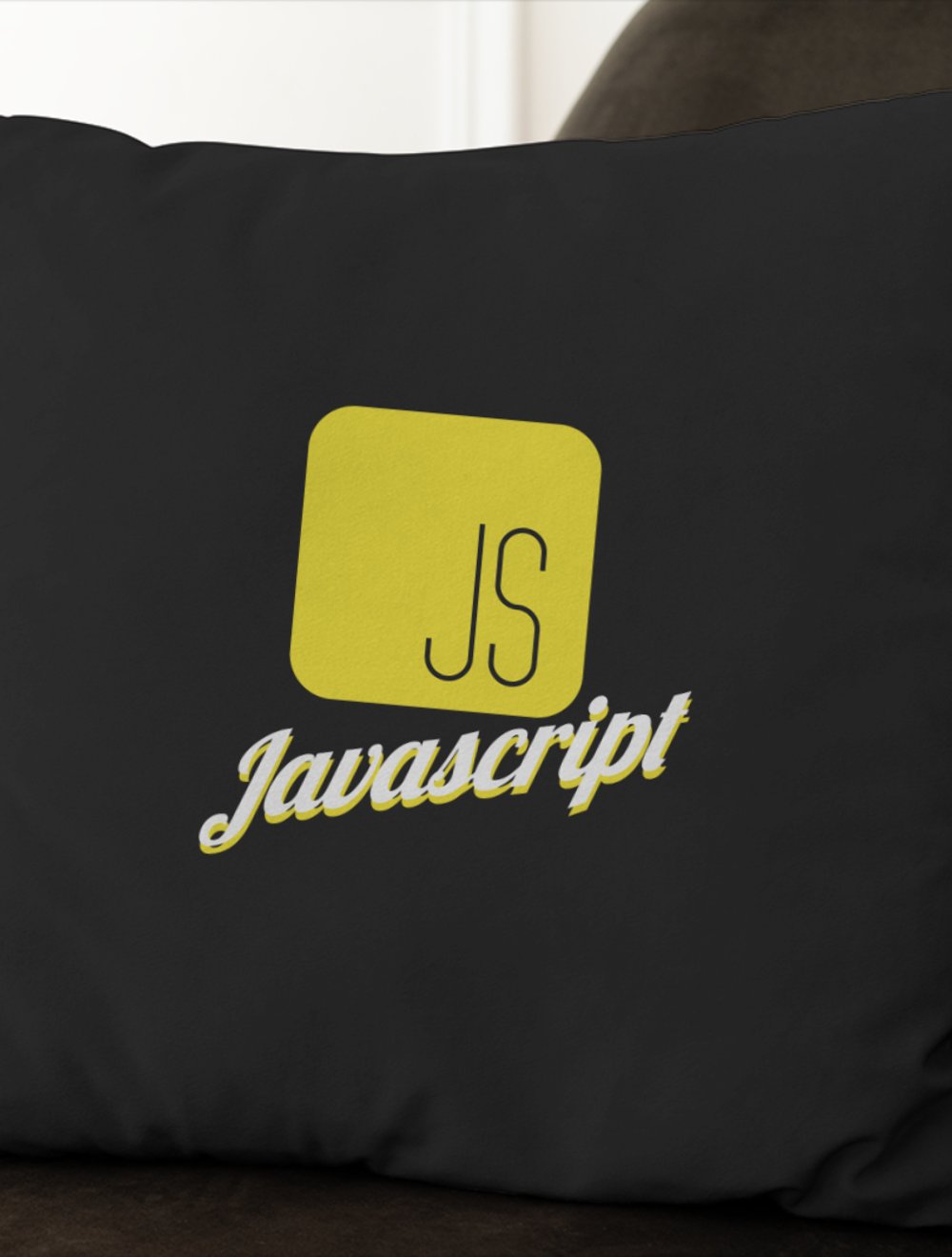 Javascript Baskılı Siyah Yastık