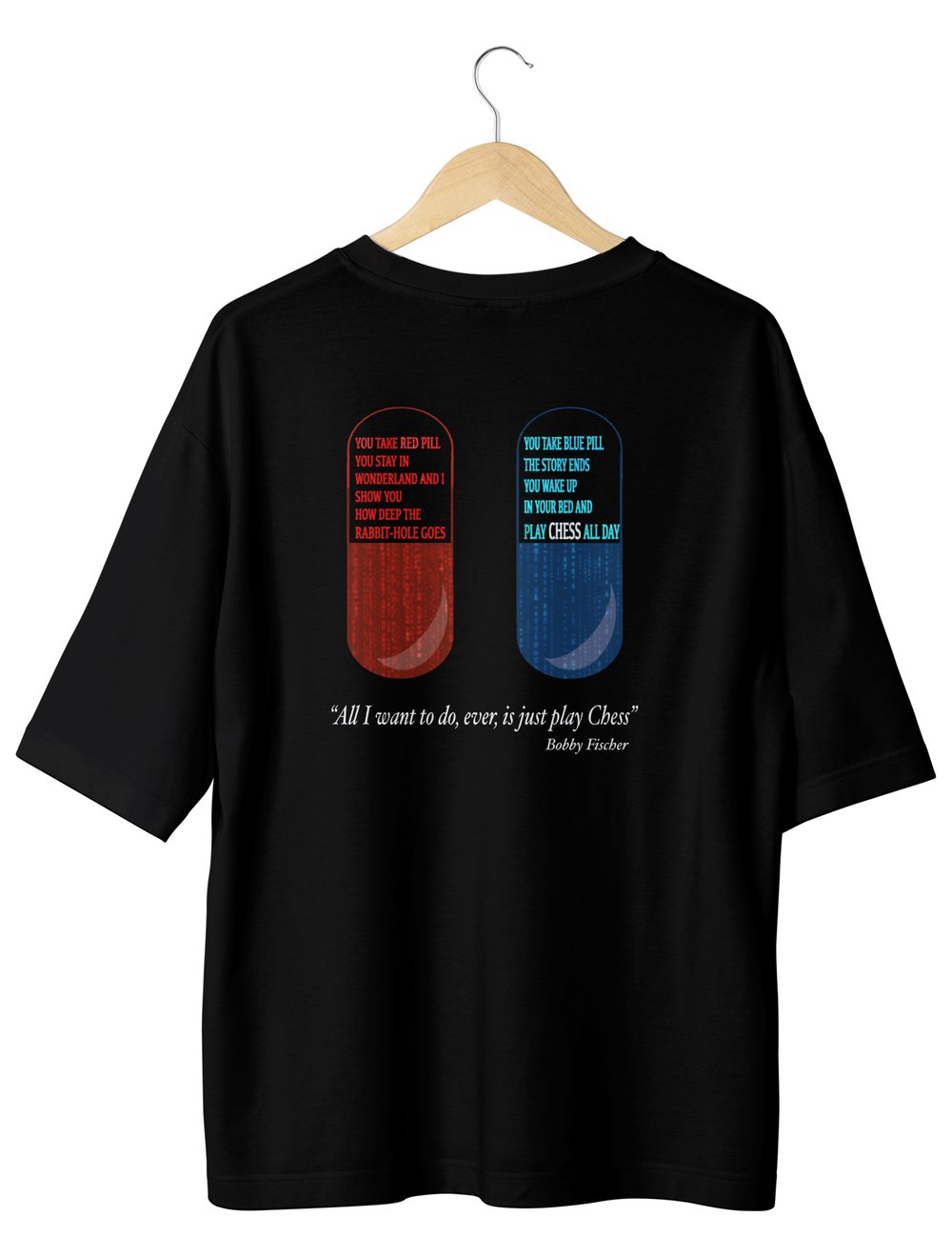 SatranChess Matrix Oversize TShirt Sırta Baskı
