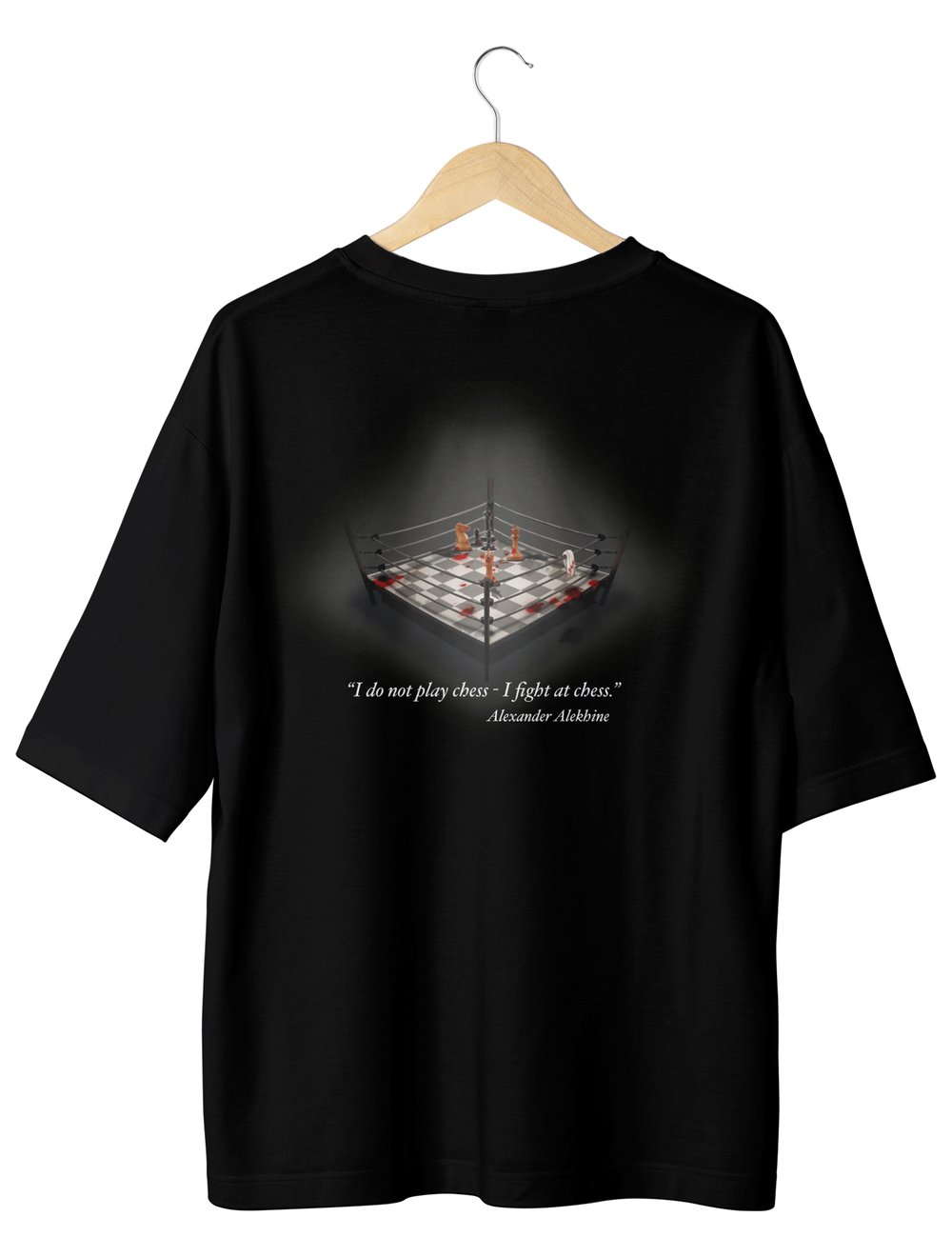 SatranChess Fight Oversize TShirt Sırta Baskı