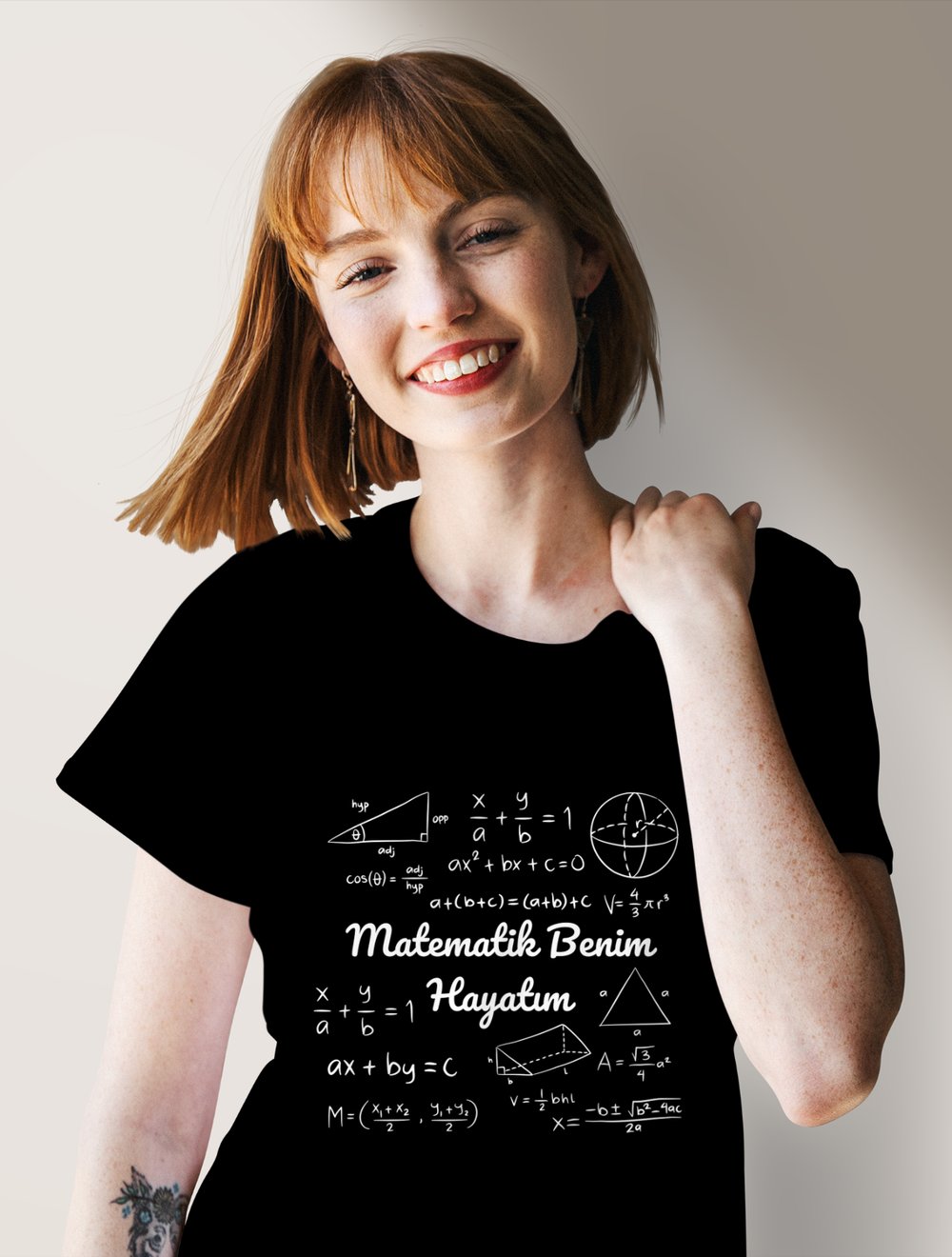 Matematik Giyim TShirt Siyah