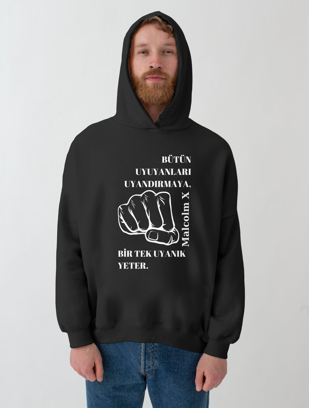X Hoodie Siyah