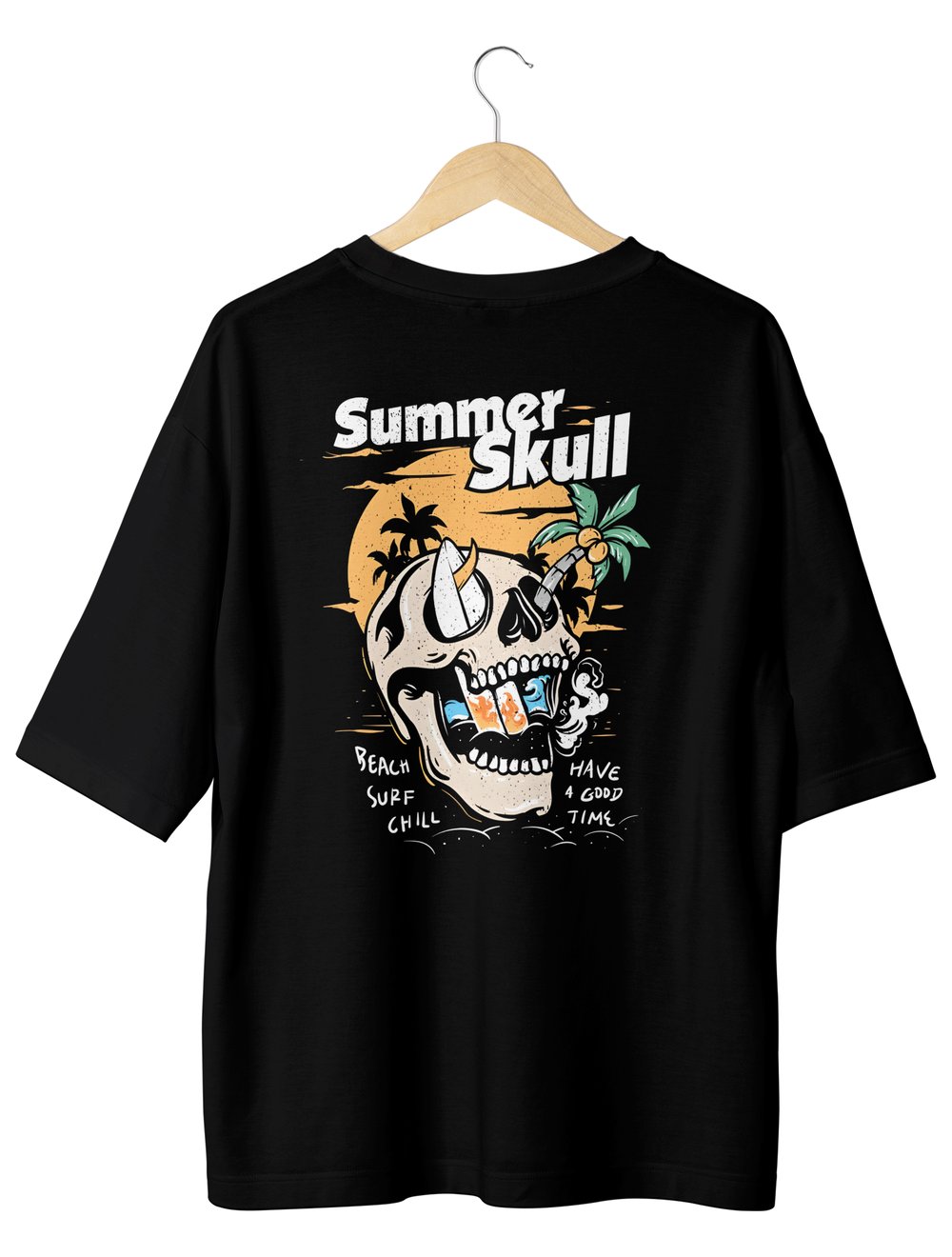 Summer Skull Oversize T-Shirt