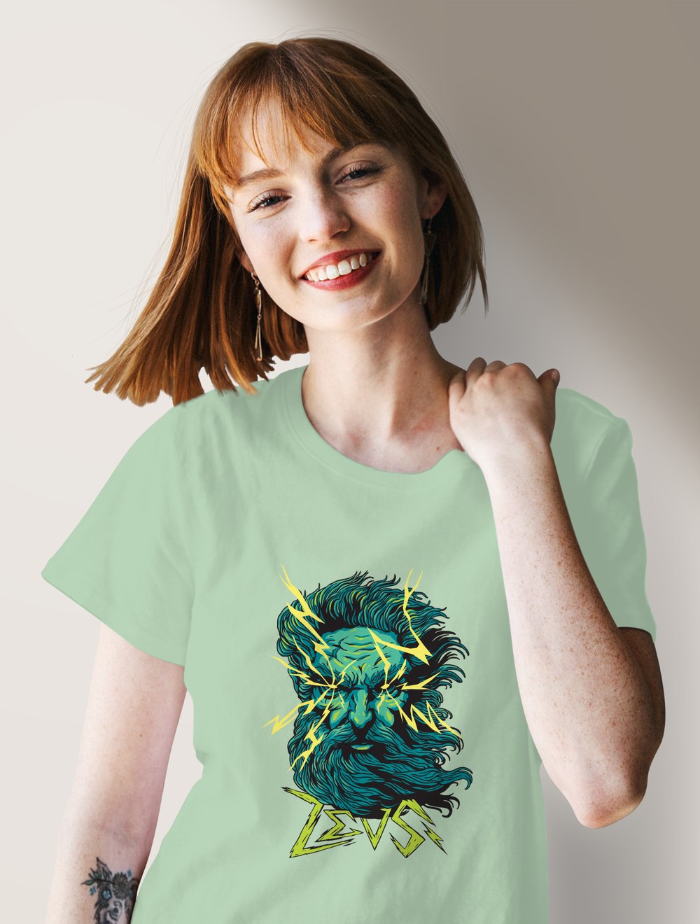 Kuppa Unisex Tişört Wild Thyme Zeus Tasarımlı Tişört KUT1WT001