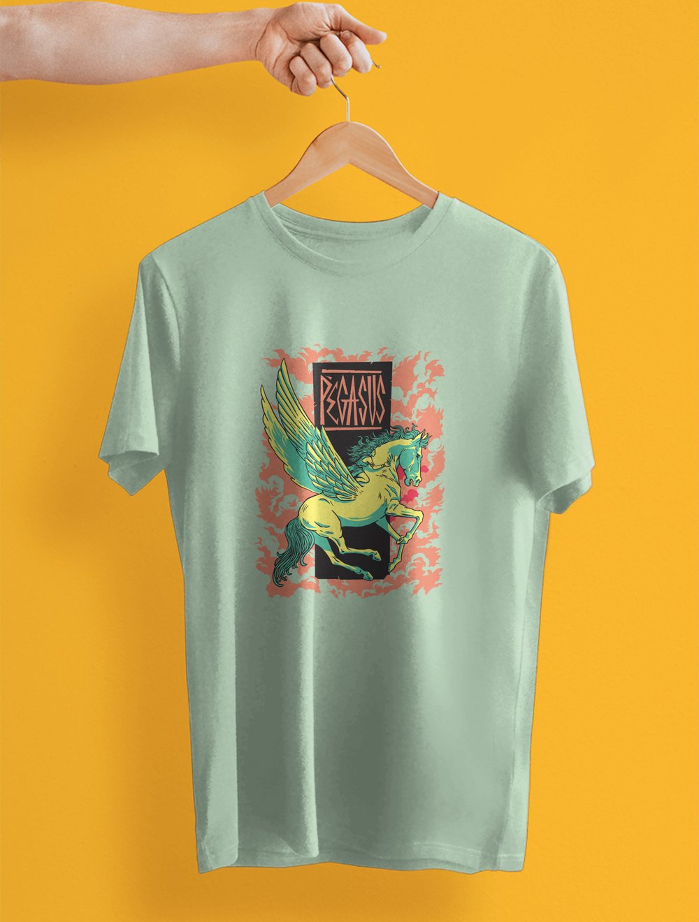 Kuppa Unisex Tişört Wild Thyme Pegasus Tasarımlı Tişört KUT1WT002