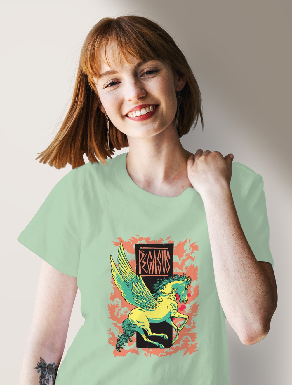 Kuppa Unisex Tişört Wild Thyme Pegasus Tasarımlı Tişört KUT1WT002