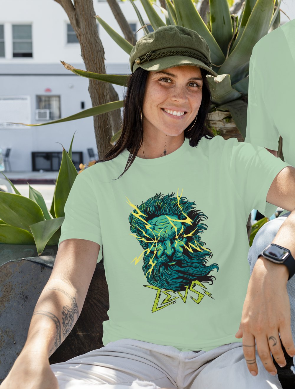 Kuppa Unisex Tişört Wild Thyme Zeus Tasarımlı Tişört KUT1WT001