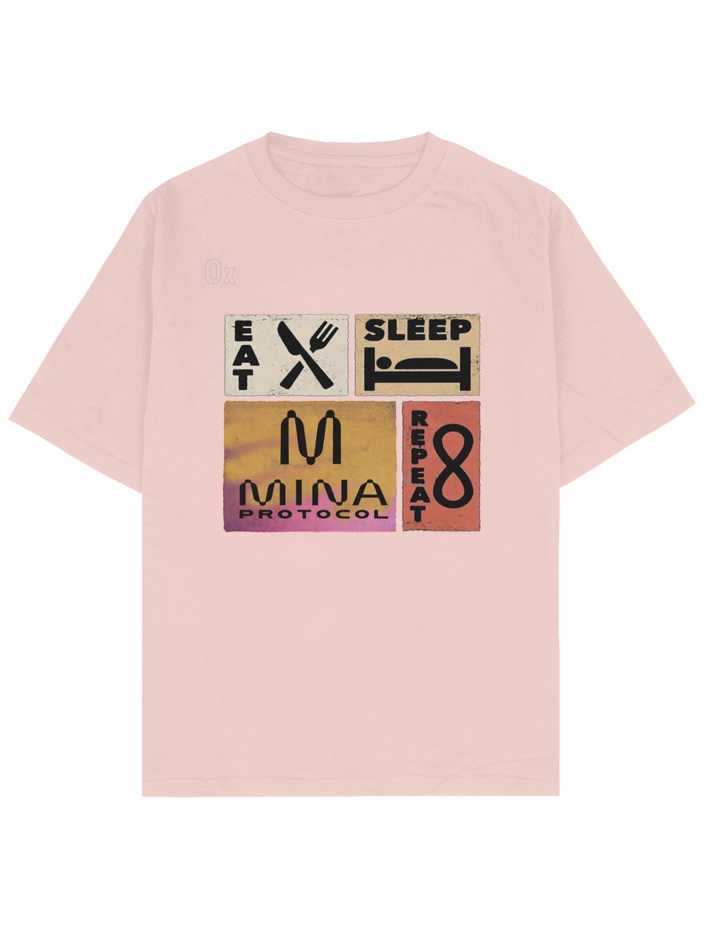 Mina Eat Sleep Repeat Unisex Oversize T-Shirt