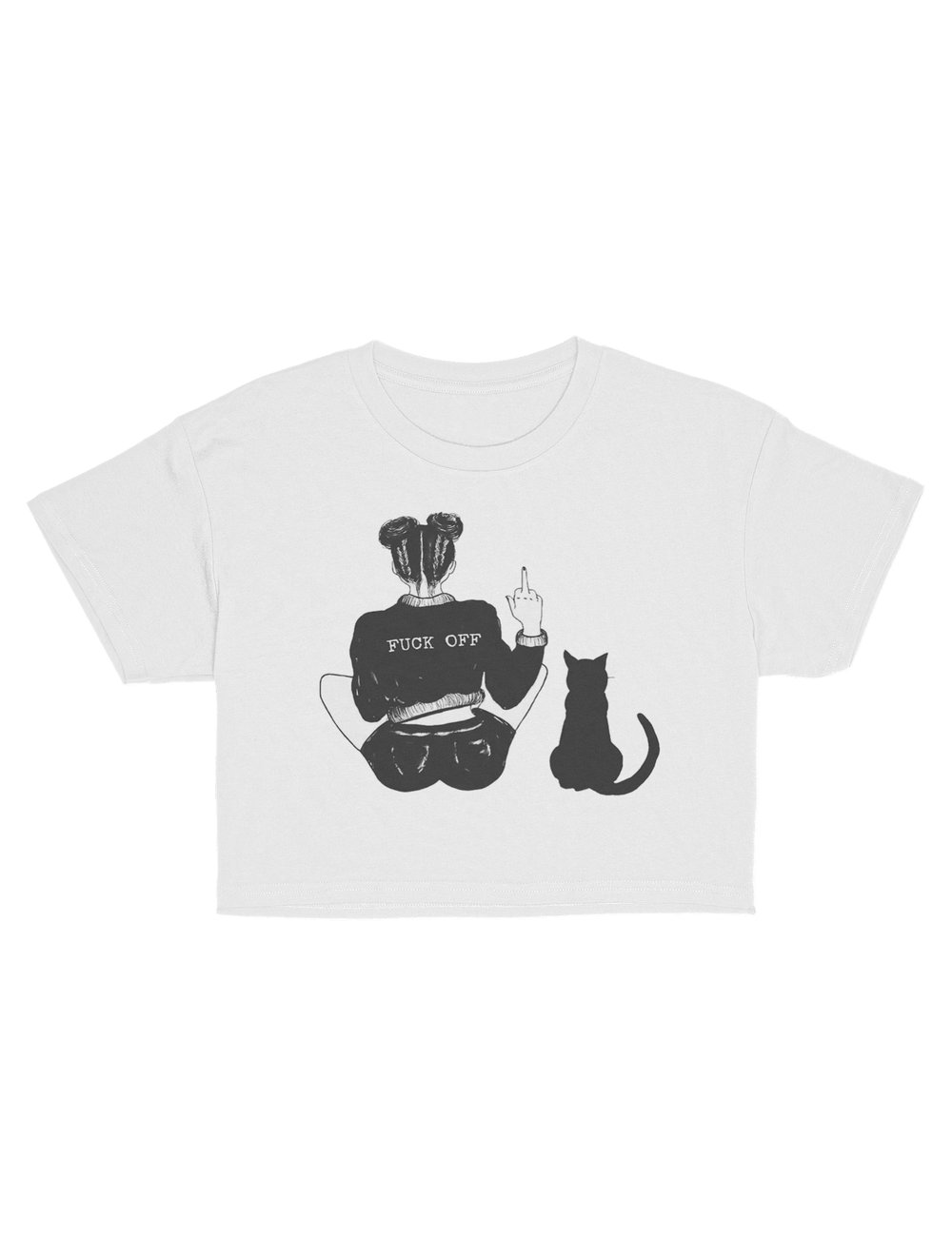 Cat & Girl Crop Top