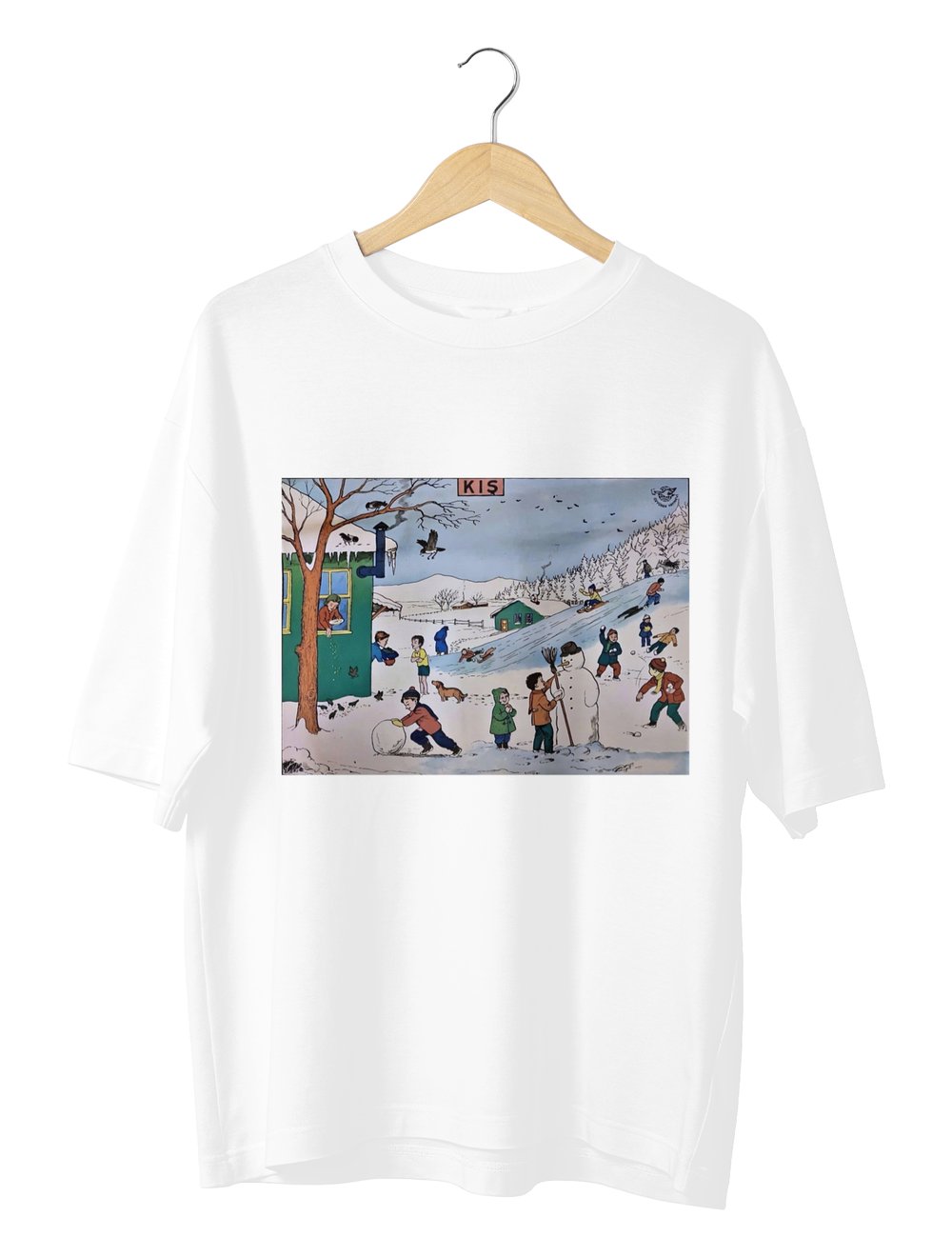 Nostalji Kış Oversize T-Shirt 1241817