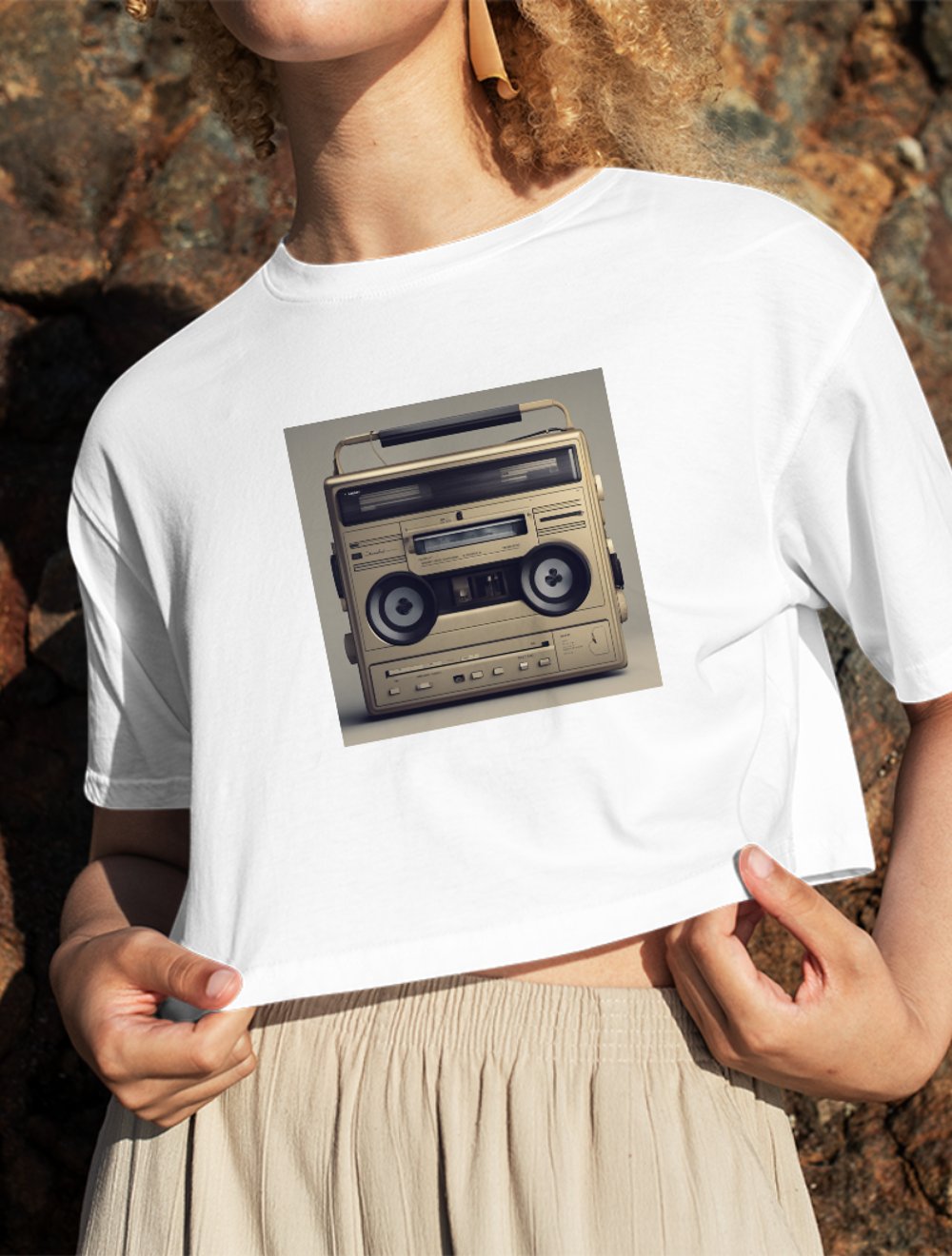 Darla Shop Tape Player Crop Top Oversize 9082112