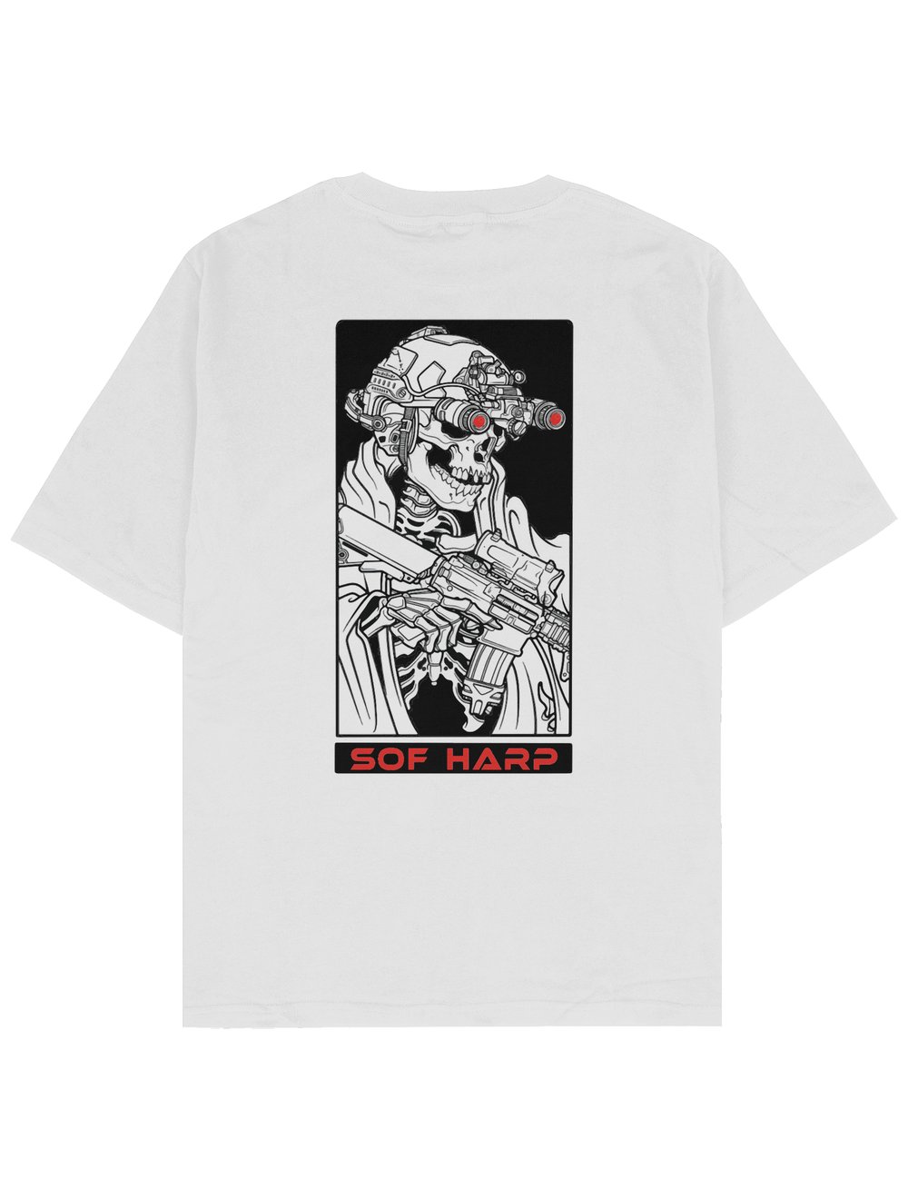 SOF İskelet sırt baskılı Oversize TShirt