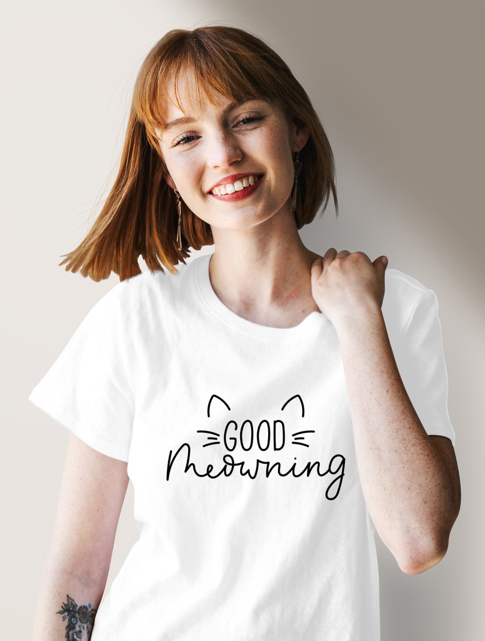 SOF TShirt Good Morning cat
