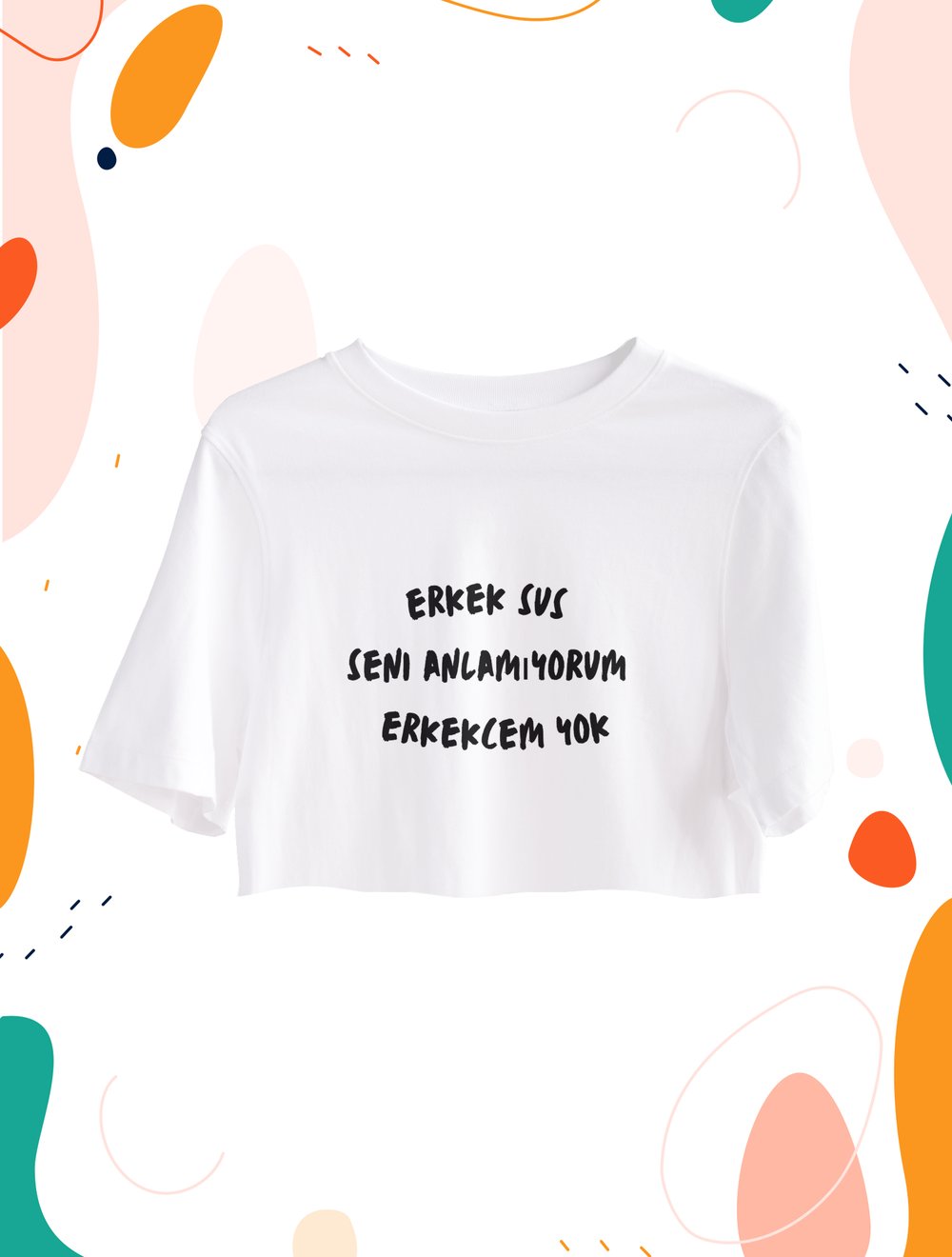 Erkek Sus Crop Top Oversize 7471318