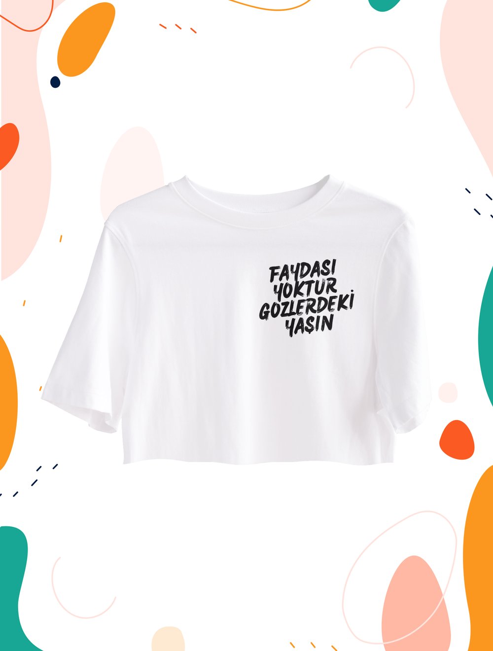 Faydası Yoktur Crop Top Oversize 4801905