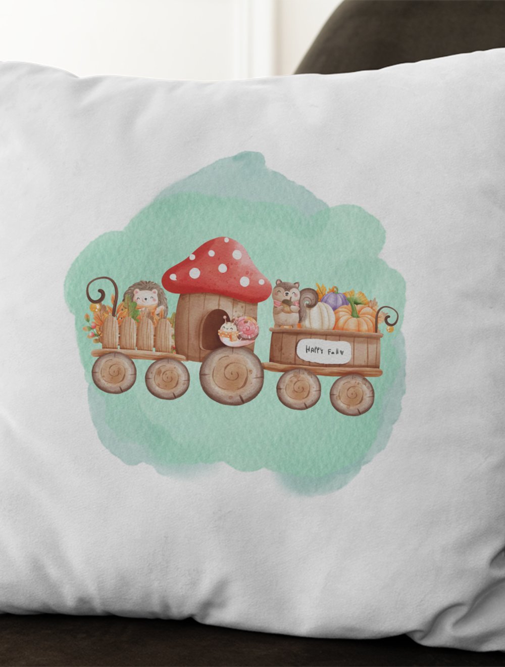 Güz Treni Yastık Yeşil