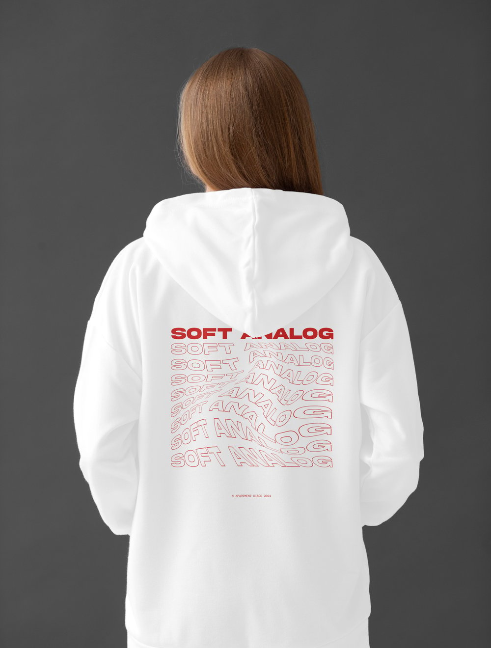 SOFT ANALOG WAVES HOODIE RED