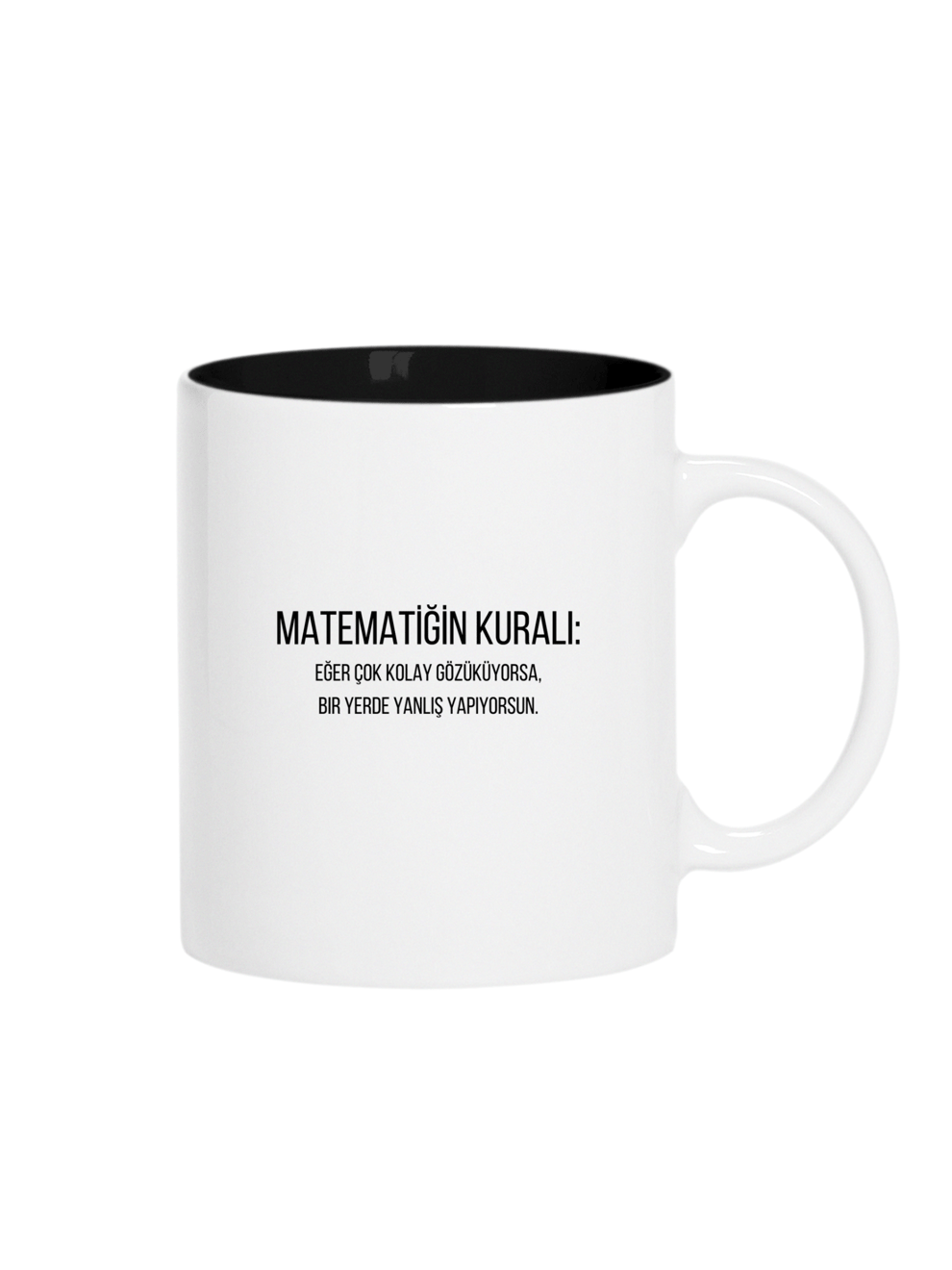 Matematik Giyim Siyah Kupa
