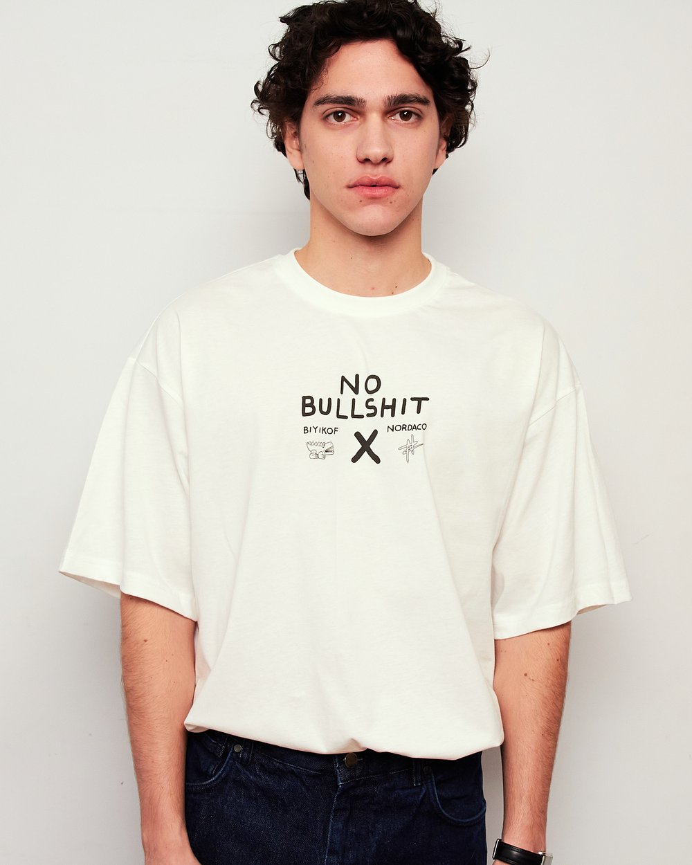 HAPPY BEAR OFF WHITE OVERSIZE TSHIRT