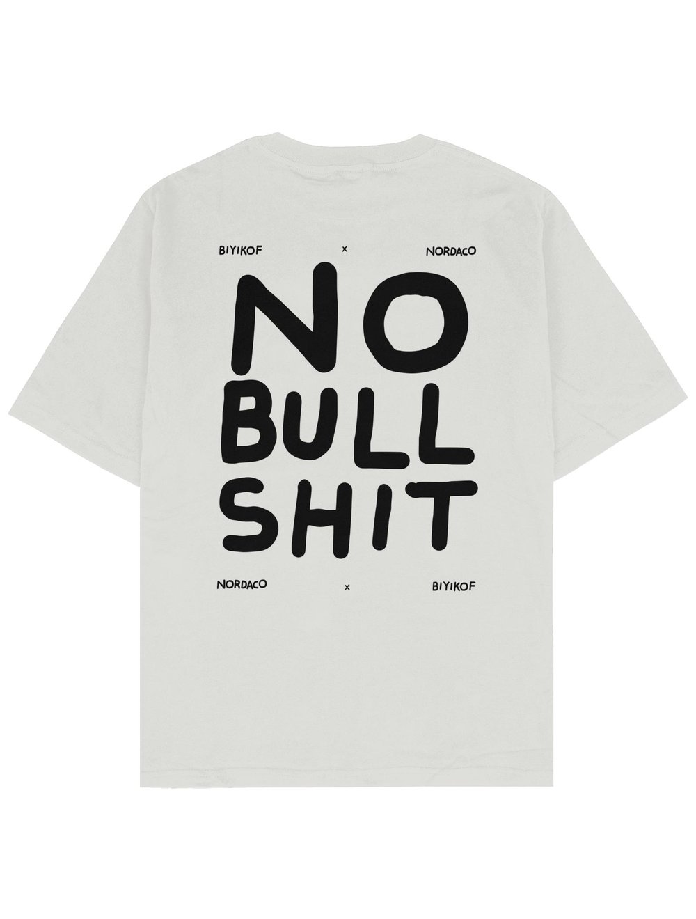 NO BULLSHIT OFF WHITE  SİYAH OVERSIZE TSHIRT