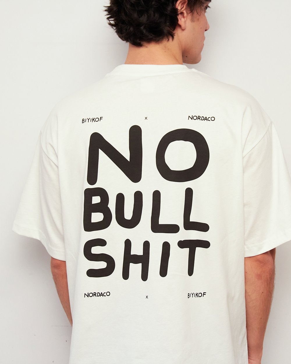 NO BULLSHIT OFF WHITE  SİYAH OVERSIZE TSHIRT