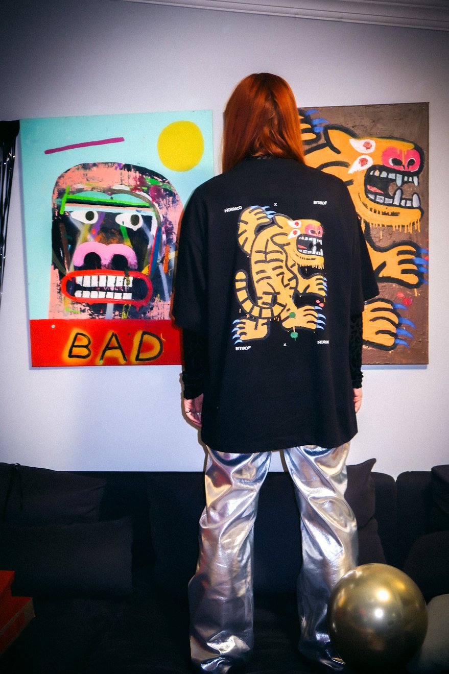 TIGER SİYAH OVERSIZE TSHIRT