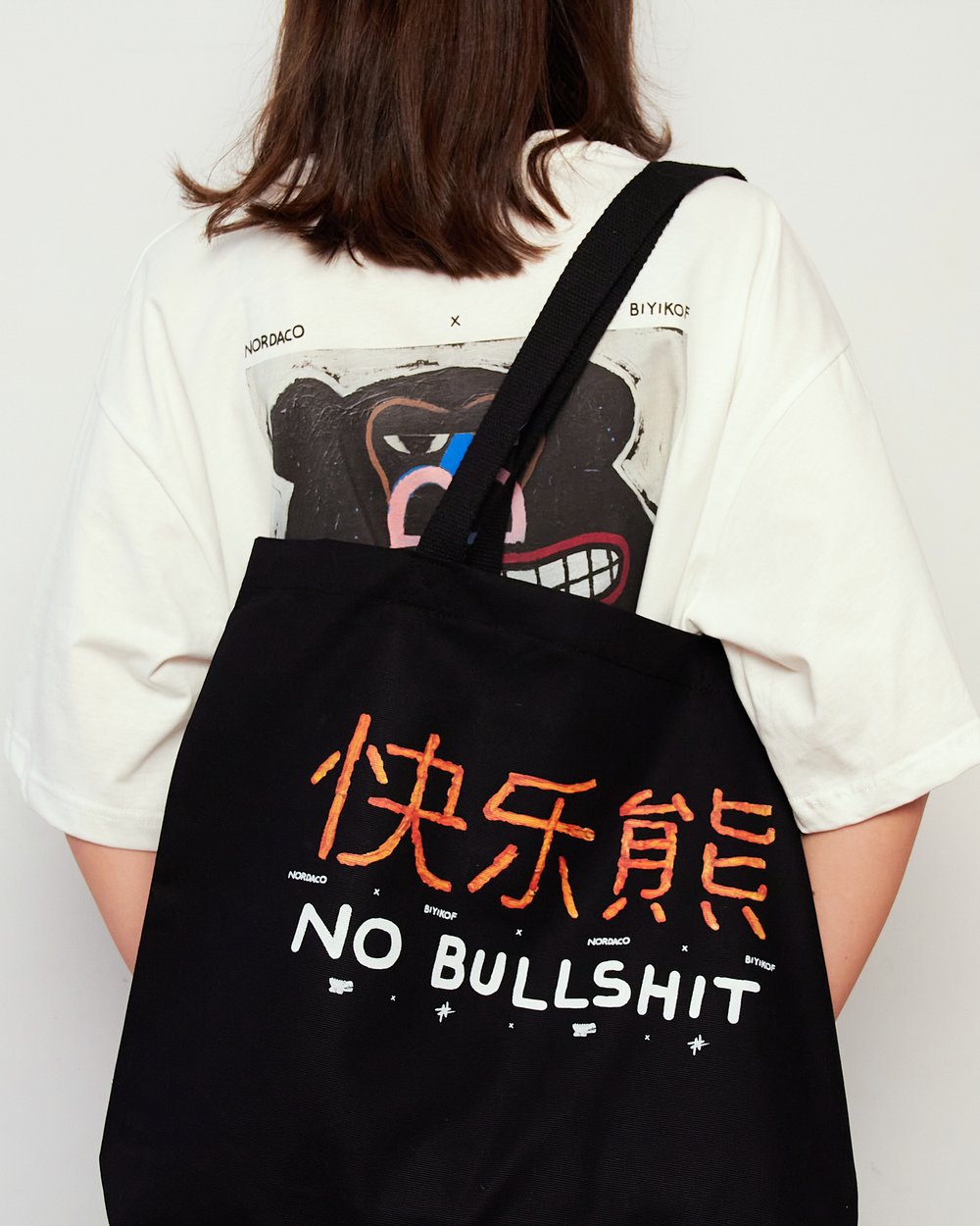 HAPPY BEAR SİYAH CANVAS ÇANTA