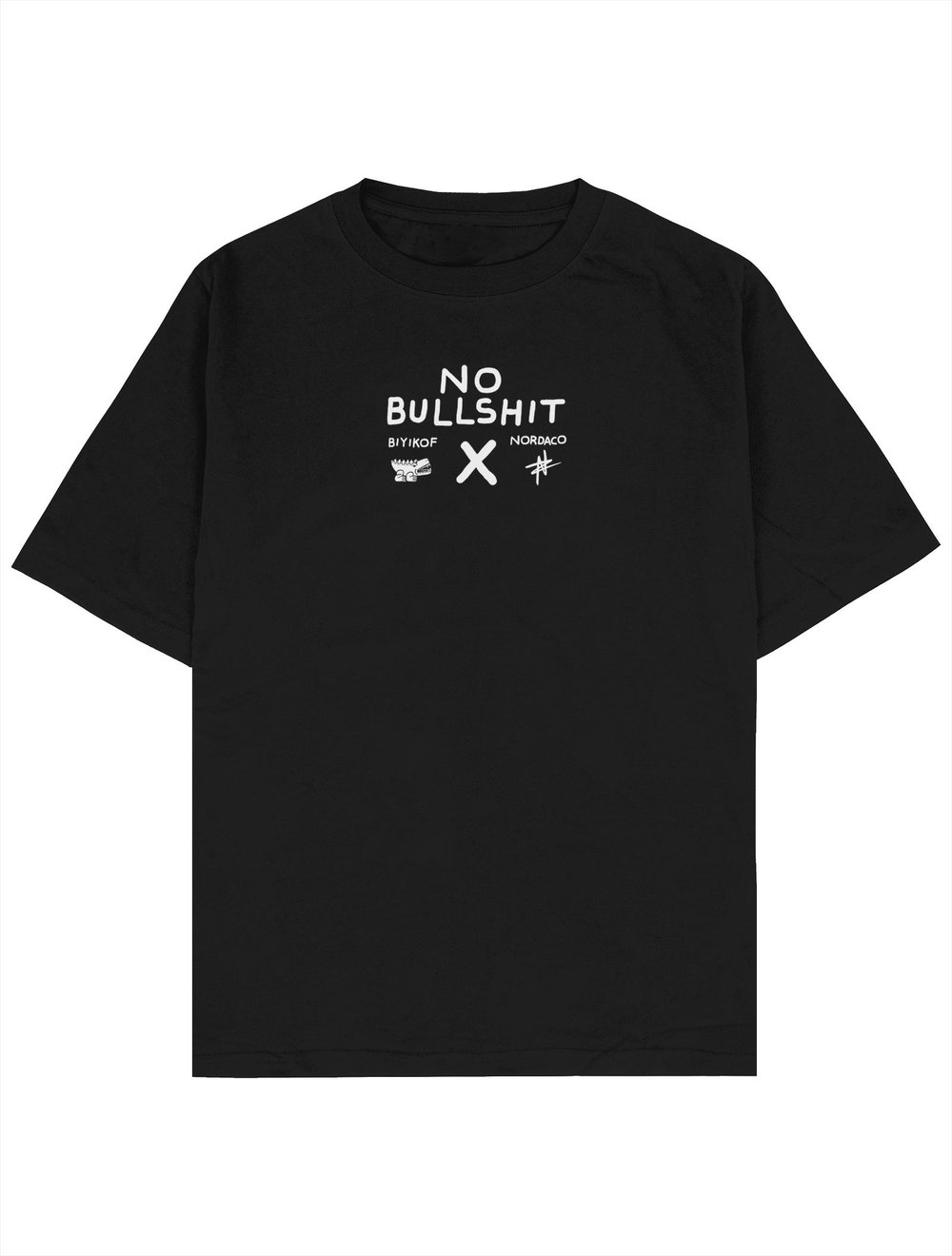 NO BULLSHIT SİYAH OVERSIZE TSHIRT