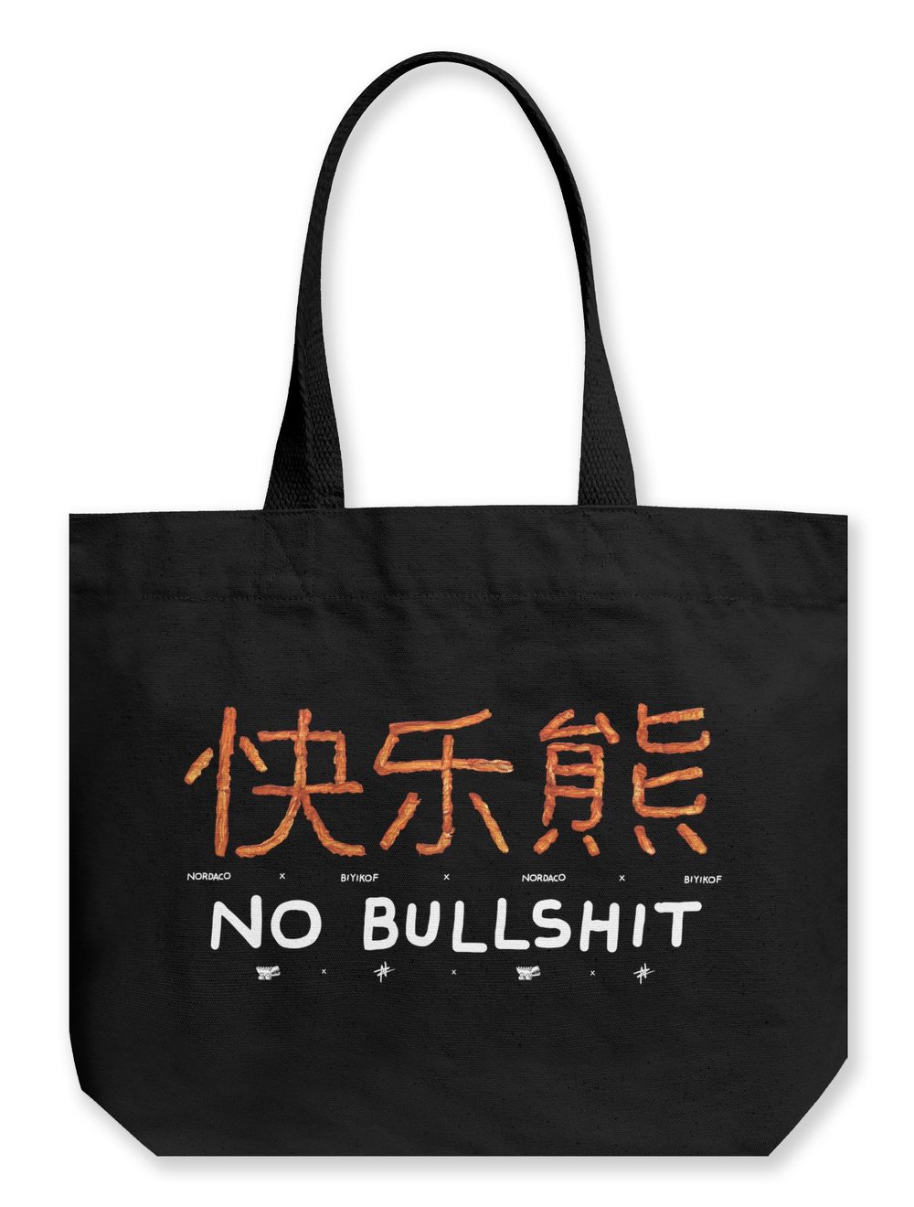 HAPPY BEAR SİYAH CANVAS ÇANTA