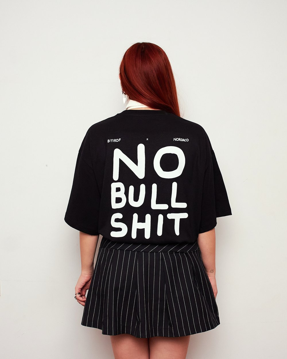 NO BULLSHIT SİYAH OVERSIZE TSHIRT