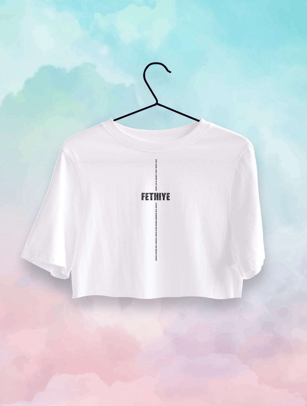 Fethiye Minimal Crop Top Oversize