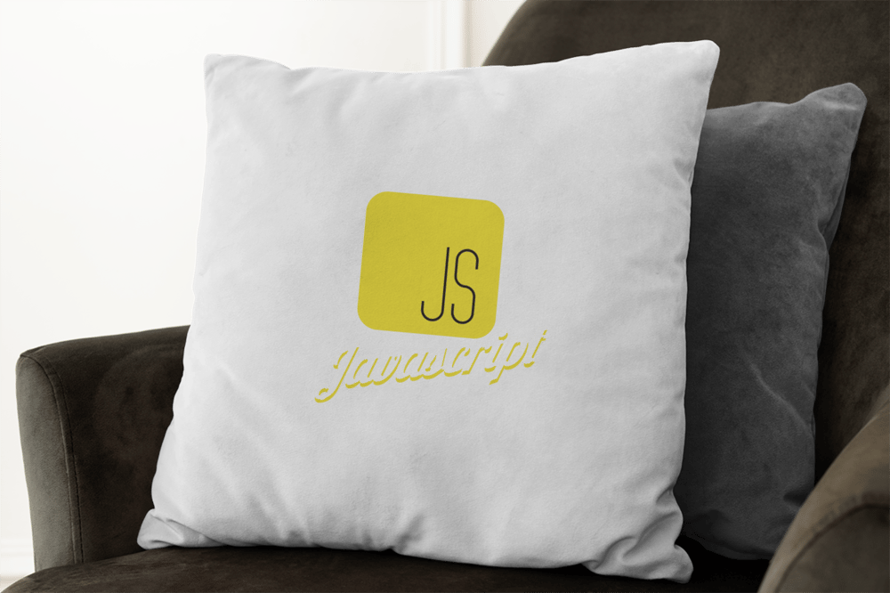 Javascript Baskılı Siyah Yastık