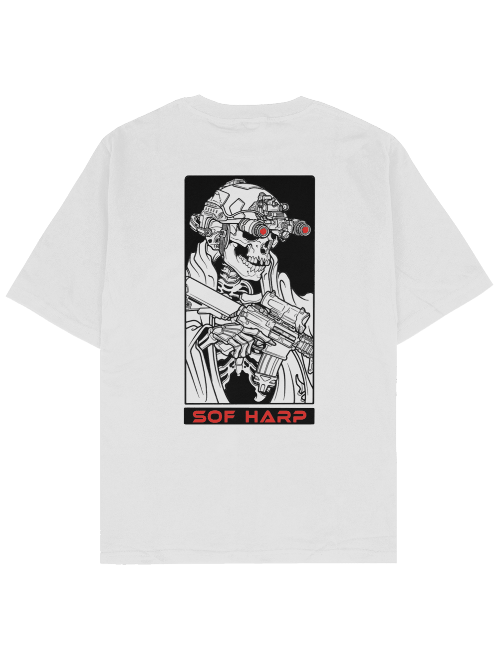 SOF İskelet sırt baskılı Oversize TShirt