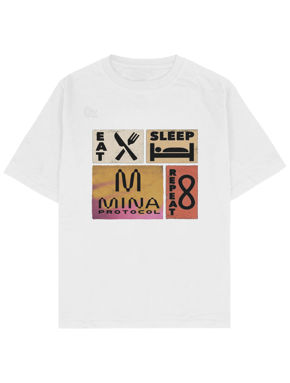 Mina Eat Sleep Repeat Unisex Oversize T-Shirt