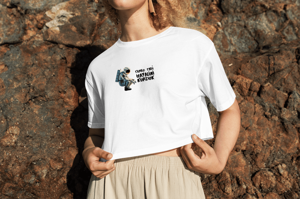 Olmaz Tabi Crop Top Oversize 5952020