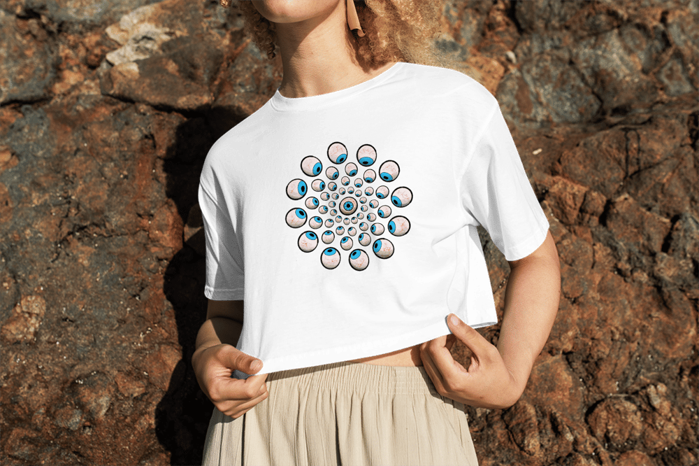 ALL EYES ON ME astralcomplex Crop Top 8121142