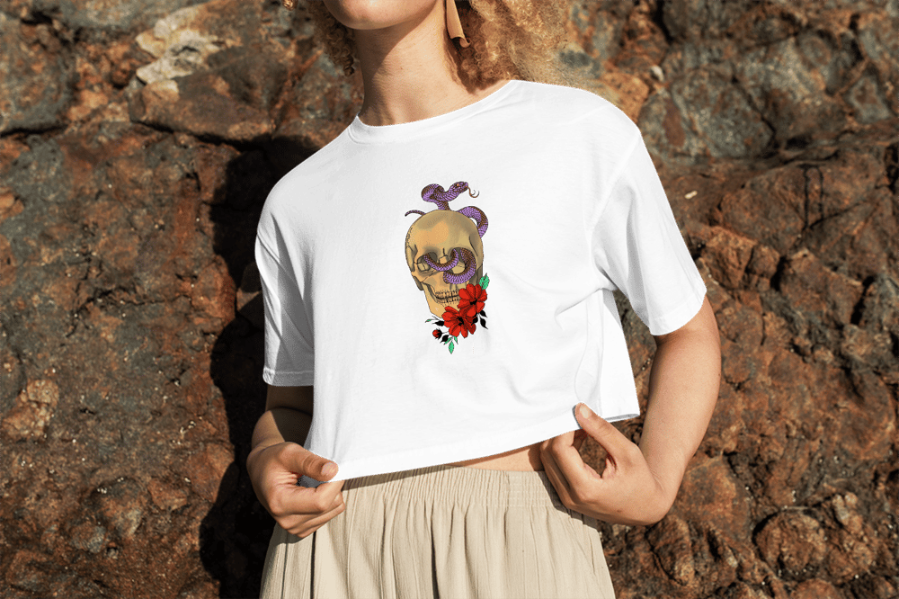 Skull astralcomplex Crop Top 9252002